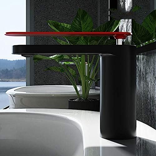 Kitchen & Bath Fixtures Taps Faucet,EuropUPC Style Copper Black Paint Basin Faucet Hotel Engineering Bathroom Hot and Cold Long Mouth Faucet