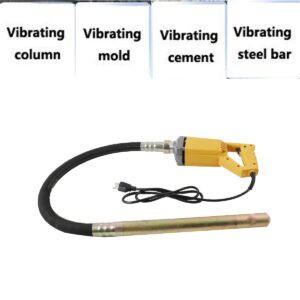 Concrete Vibrator Hand Held 800W Electric Concrete Vibrator with 1.2m(3.9ft) Copper Shaft Rod Portable Pencil Cement Vibrarator for Remove Air Bubble and Mix Concrete