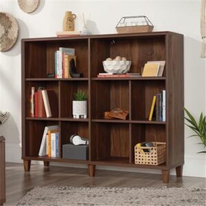 Pemberly Row Modern Engineered Wood Bookcase in Grand Walnut