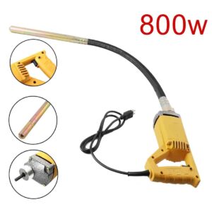 Concrete Vibrator Hand Held 800W Electric Concrete Vibrator with 1.2m(3.9ft) Copper Shaft Rod Portable Pencil Cement Vibrarator for Remove Air Bubble and Mix Concrete