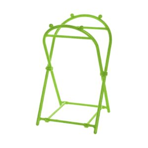 ＫＬＫＣＭＳ trash bag holder stand hanging trash bag rack foldable bracket garbage bag holder frame leaf bag stand for pantry gardening camping laundry, green