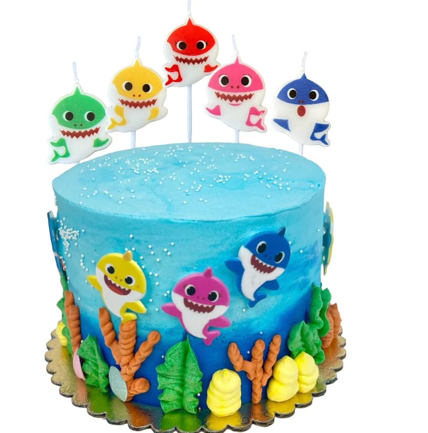 TUHI Products Birthday Cake Candles (Shark)