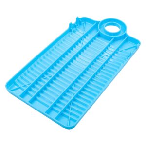 NUZAMAS Mini Plastic Washboard Fashion Washboard Non-Slip Washboard Clothes Washboard Hand Wash Board for Home Laundry Accessories Blue