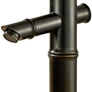 Kitchen & Bath Fixtures Taps Faucet,Black American Diagonal Bamboo Two-Section Single Hole Hot and Cold Water Faucet