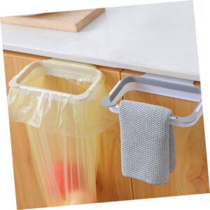 BUGUUYO Hanging Trash Holder Grey Garbage Rack for Kitchen Door Hanger Organizer for Efficient Waste Disposal Space Saving Design