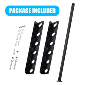 TECTRUC Vertical Hand Rack Landscape Hand Tool Rack,6 Holes Long Handle Tool Storage Holder for Truck Trailer& Garage or Shed Walls Holds 6 Tools for Shovels, Rakes, Hoes（1 Pack, Black）