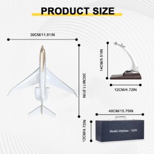 RUFXIEZW 1:100-Scale Model Jet Model Airplane GulfstreamG650,Alloy Model Jets Resin Aircraft Model Toy,Transporter Display Model Plane with Stand and Box Adult Collectibles and Decoration (G650)