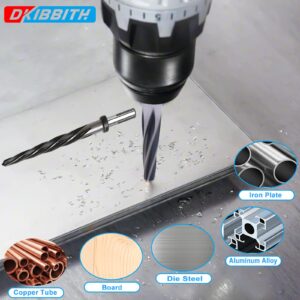 5/8” Bridge Construction Reamer Drill Bit, M2 HSS Taper Chucking Reamer for Steel Alloy Metal Wood Plastic, 1/2" Non-Slip Shank, 5-Spiral Flutes Car Reamer, to Align or Enlarge Holes, 16mm