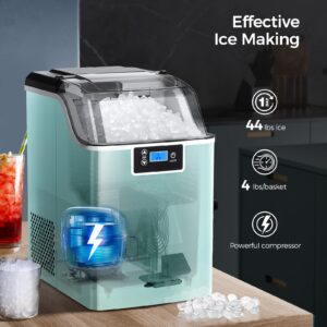 Nugget Ice Maker Countertop,44LBS/24H ice Machine ice Maker Nugget-Green