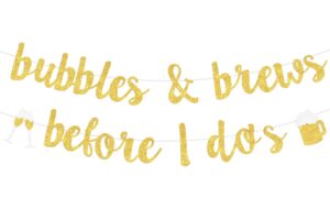 bubbles & brews before i do’s banner for bachelorette party bridal shower decorations engagement wedding supplies