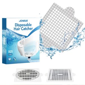 disposable shower drain hair catcher, 4.1 inch shower drain cover mesh stickers, 25 pack