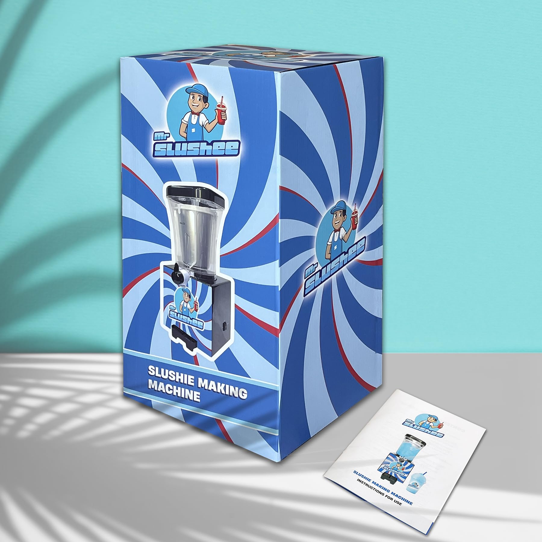 Mr Slushee Home-use Slushie Machine, New and Improved Countertop Slushy Maker for Kitchen, 34 fl oz, Ice Cold Frozen Slush Drink, Slushy Cup, Turns Your Favorite Sodas into Slushies.