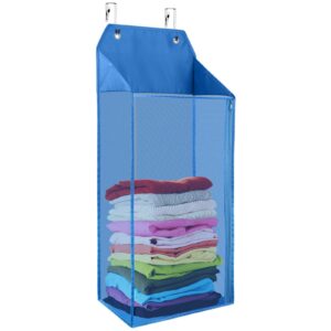 libeder over the door laundry hamper,collapsible hanging mesh laundry hamper basket with zipper for dirty clothes organizer,space saving laundry bag for bathroom, bedroom