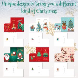 Fibevon Christmas Money Holder for Cash Gifts with Envelopes - 30 Pack of Christmas Gift Card Holder Money Envelopes for Cash Christmas Decoration for Xmas, Holiday, and New Year