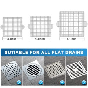 Disposable Shower Drain Hair Catcher, 4.1 Inch Shower Drain Cover Mesh Stickers, 25 Pack