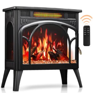 antarctic star 25-inch electric fireplace stove,steel construction,electronic temperature control, 12 flame bed colors and 12 flame color,adjustable heating mode,portable,overheating protection…