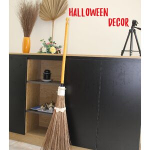 Nekenky Coconut Broom - 55 Inches Length, Heavy Duty Broom, Garden Broom, Natural Broom, Outdoor Broom, Garage Broom, Hard Floor Broom, Outdoor Brooms for Sweeping Patio