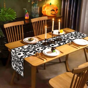 Vohado Nightmare Before Christmas Table Runner Halloween Jack Skellington Birthday Theme Party Decoration Dining Room Home Kitchen Table Decor (13" x 72")