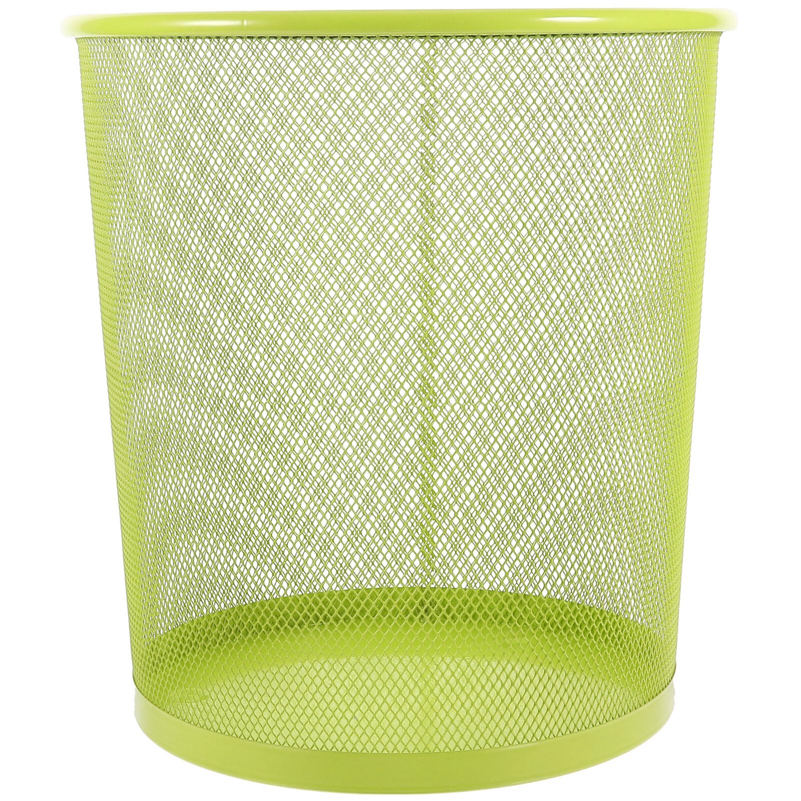 MAGICLULU Mesh Waste Basket Round Trash Can Open Top Wastebasket Recycling Bins Garbage Waste Basket Metal Trash Bin for Home Office Workspace Green