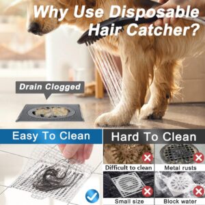 Disposable Shower Drain Hair Catcher, 4.1 Inch Shower Drain Cover Mesh Stickers, 25 Pack