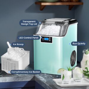 Nugget Ice Maker Countertop,44LBS/24H ice Machine ice Maker Nugget-Green