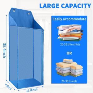 Libeder Over the Door Laundry Hamper,Collapsible Hanging Mesh Laundry Hamper Basket with Zipper for Dirty Clothes Organizer,Space Saving Laundry Bag for Bathroom, Bedroom