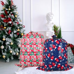 jabberwpacking 4 Pack Extra Large Christmas Gift Bag with Ribbon and Gift Tag 36"x48" Jumbo Large Gift Bags Christmas Wrapping for Xmas Present - Giant Gift Bags for Huge Gifts