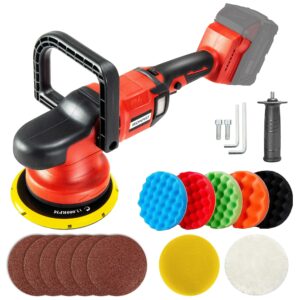 ironfist cordless orbital polisher for milwaukee m18 battery, car polishing waxer machine 6inch work disk with brushless motor 6 speeds 750-6800rpm, (no battery)