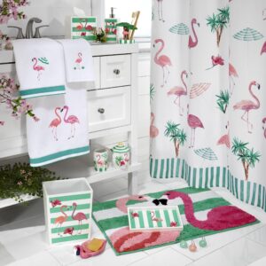 Avanti Linens Bathroom Decor Flamingo Paradise Collection, Wastebasket, Multicolor