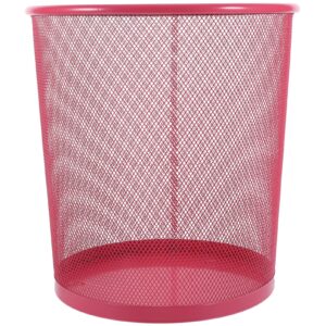 MAGICLULU Mesh Waste Basket Round Trash Can Open Top Wastebasket Recycling Bins Garbage Waste Basket for Home Office Workspace Red