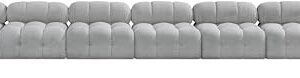 Meridian Furniture 611Grey-Sec8B Ames Collection Modern | Contemporary Modular Sectional with Rich Grey Boucle Fabric, Modular to Create Infinite Configurations, 204" W x 68" D x 28" H, Grey