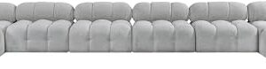 Meridian Furniture 611Grey-Sec8B Ames Collection Modern | Contemporary Modular Sectional with Rich Grey Boucle Fabric, Modular to Create Infinite Configurations, 204" W x 68" D x 28" H, Grey