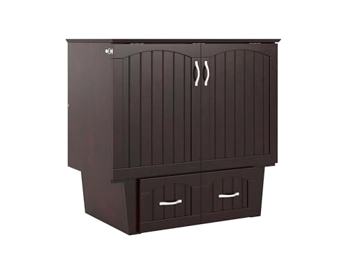 AFI, Sydney Twin Wood Murphy Bed Chest with Storage and Charging Station, Espresso