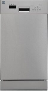 kenmore 18" built-in stainless steel tub dishwasher with easyflex 3rd rack, smartwash, ultrawash plus, turbodry, morespace adjustable rack, energy star certified, fingerprint resistant stainless steel