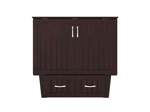 AFI, Sydney Twin Wood Murphy Bed Chest with Storage and Charging Station, Espresso