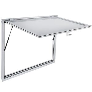 VEVOR Concession Window 36 x 36 Inch, Concession Stand Serving Window Door with Double-Point Fork Lock, Concession Awning Door Up to 85 Degrees for Food Trucks, Glass Not Included