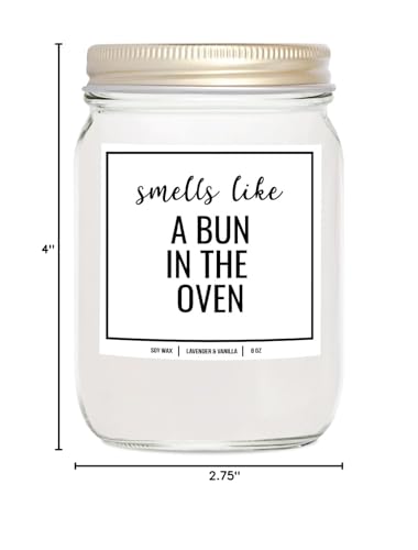 YouNique Designs Pregnancy Announcement Candle for Grandparents Dad Family Uncle Aunt, 8 Oz, Pregnancy Reveal to Parents, White All Natural Soy Vegan Aromatherapy Candles (Lavender & Vanilla)