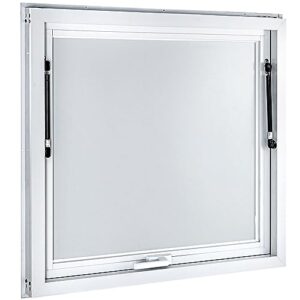 VEVOR Concession Window 36 x 36 Inch, Concession Stand Serving Window Door with Double-Point Fork Lock, Concession Awning Door Up to 85 Degrees for Food Trucks, Glass Not Included