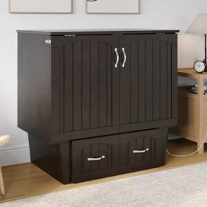 AFI, Sydney Twin Wood Murphy Bed Chest with Storage and Charging Station, Espresso