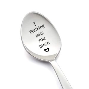 long distance friendship spoons gifts for best friends i fucking miss you bitch spoon gifts for best friend moving going away gift for wife gf coffee tea lovers gifts spoon