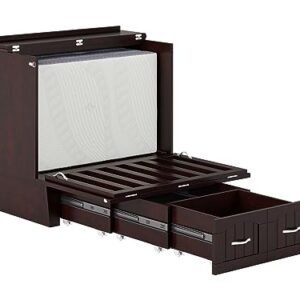 AFI, Sydney Twin Wood Murphy Bed Chest with Storage and Charging Station, Espresso