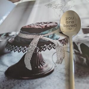 You Are Loved Gifts Spoon for Women Men Coffee Tea Gift for Grandma Husband Christmas Birthday Gifts for Mom Wife Romantic Gifts for Boyfriend Girlfriend Ice Cream Spoons