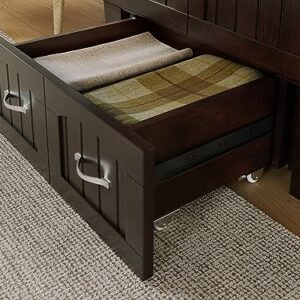 AFI, Sydney Twin Wood Murphy Bed Chest with Storage and Charging Station, Espresso