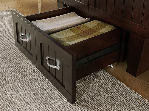 AFI, Sydney Twin Wood Murphy Bed Chest with Storage and Charging Station, Espresso