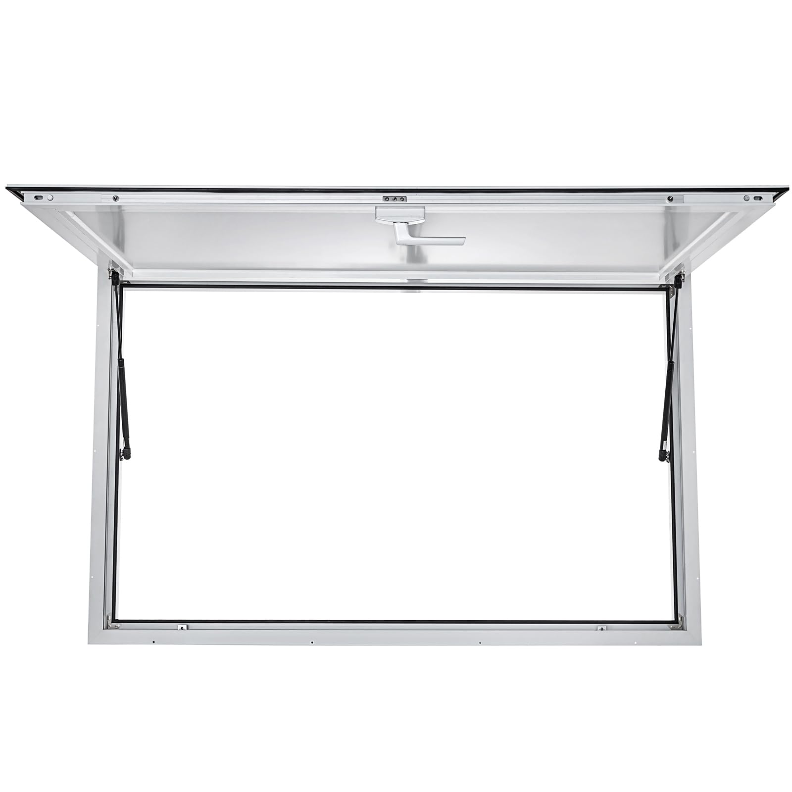 VEVOR Concession Window 36 x 24 Inch, Concession Stand Serving Window Door with Double-Point Fork Lock, Concession Awning Door Up to 85 Degrees for Food Trucks, Glass Not Included