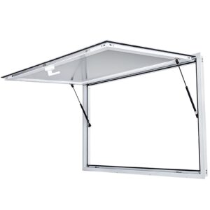 vevor concession window 36 x 24 inch, concession stand serving window door with double-point fork lock, concession awning door up to 85 degrees for food trucks, glass not included