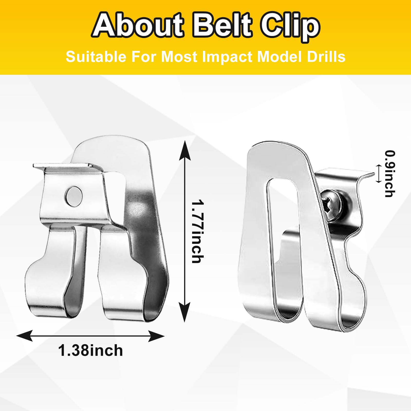 8PCS Belt Clip for Ryobi, Belt Hook with Screw for Ryobi and Ridgid 18 Volt Tools 633586002, 304 Stainless Steel Tool Belt Clip,Replacement Drill Belt Clip Hook for Ryobi Makita Dewalt