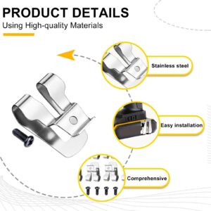 8PCS Belt Clip for Ryobi, Belt Hook with Screw for Ryobi and Ridgid 18 Volt Tools 633586002, 304 Stainless Steel Tool Belt Clip,Replacement Drill Belt Clip Hook for Ryobi Makita Dewalt