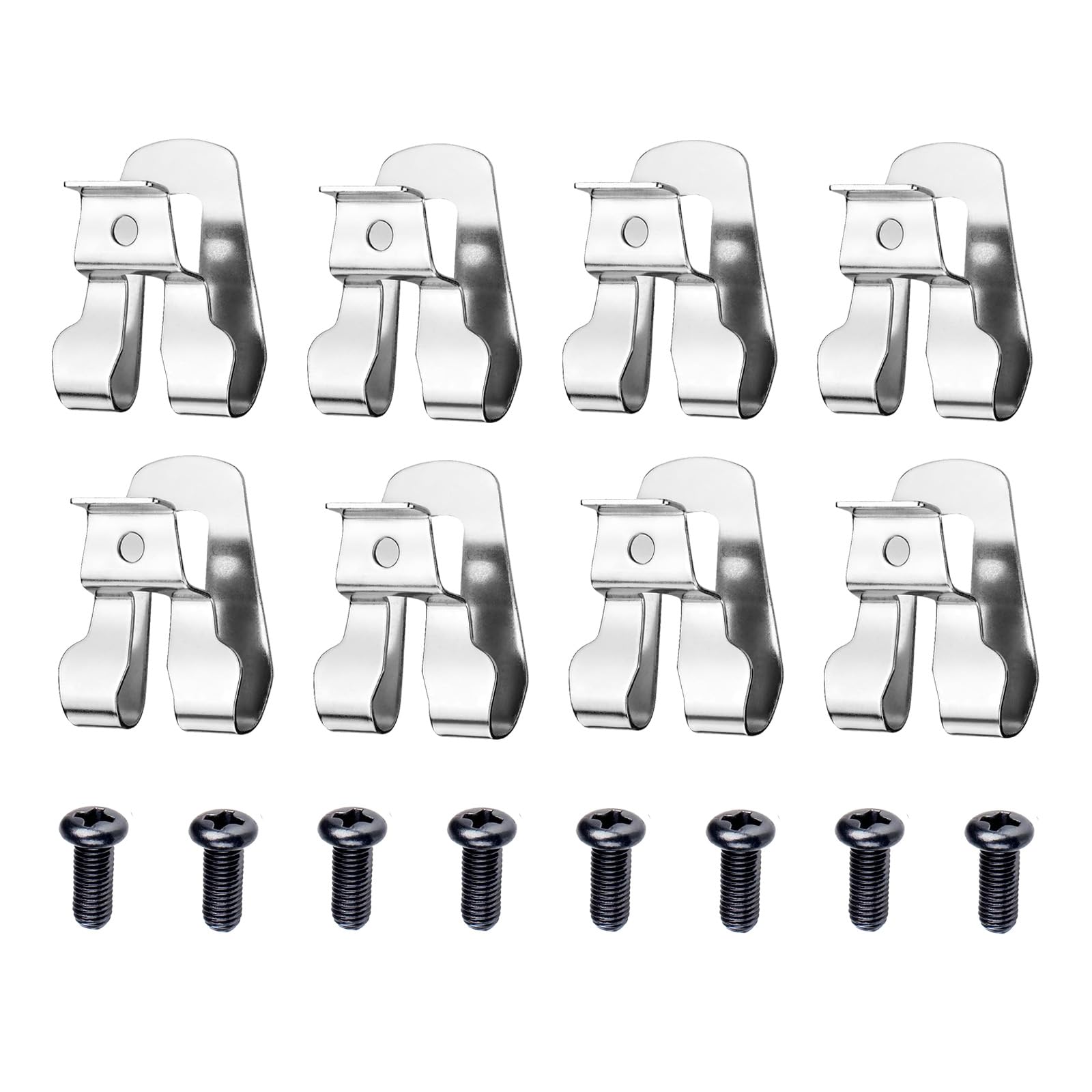 8PCS Belt Clip for Ryobi, Belt Hook with Screw for Ryobi and Ridgid 18 Volt Tools 633586002, 304 Stainless Steel Tool Belt Clip,Replacement Drill Belt Clip Hook for Ryobi Makita Dewalt