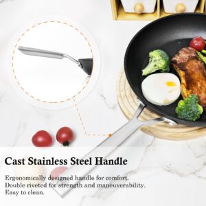 Wodillo Nonstick Frying Pan Skillet, Nonstick Omelette Pan,Induction Base, Hard-Anodized, Durable & Oven Safe to 420°F, Dishwasher Safe (10 INCH)